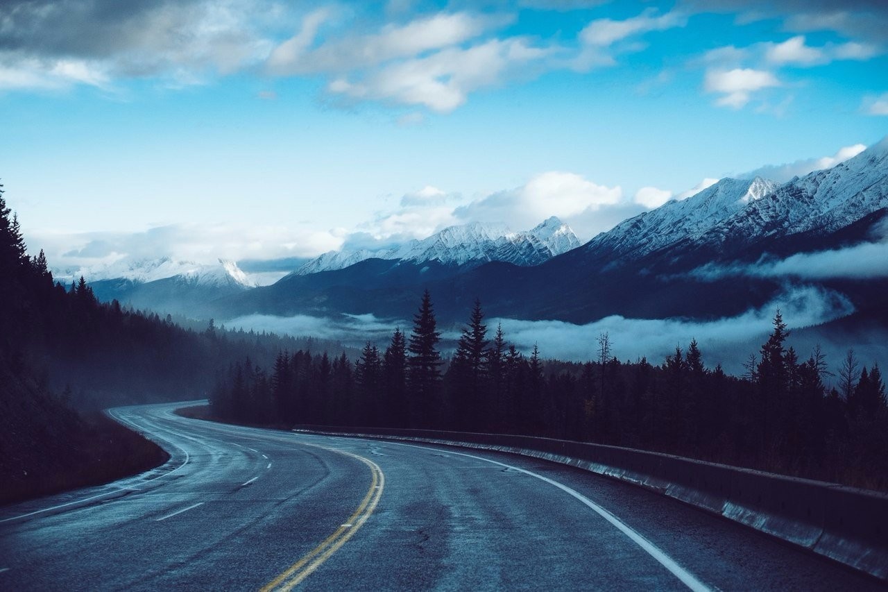 nature, Road, Mountains, Forest Wallpaper
