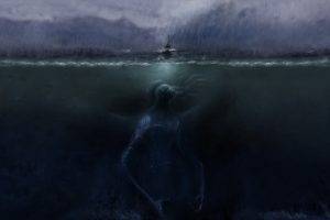 sea, Rain, Ship, Underwater, Sea monsters, Cthulu