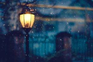 winter, Street light, Lantern, Night
