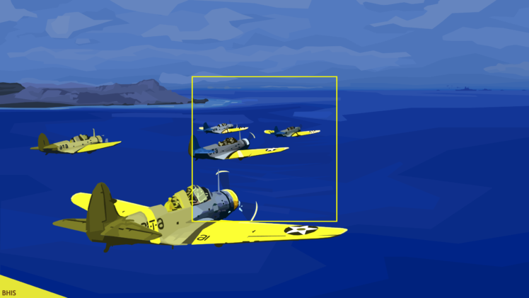 planes, Aircraft, World War II, Minimalism, Selective coloring, Artwork, Digital art, Square, Sea HD Wallpaper Desktop Background