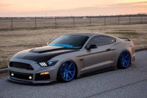 Ford, Ford Mustang, Rims, Stance, Air ride, Nature, Sky, Muscle cars, Tuning