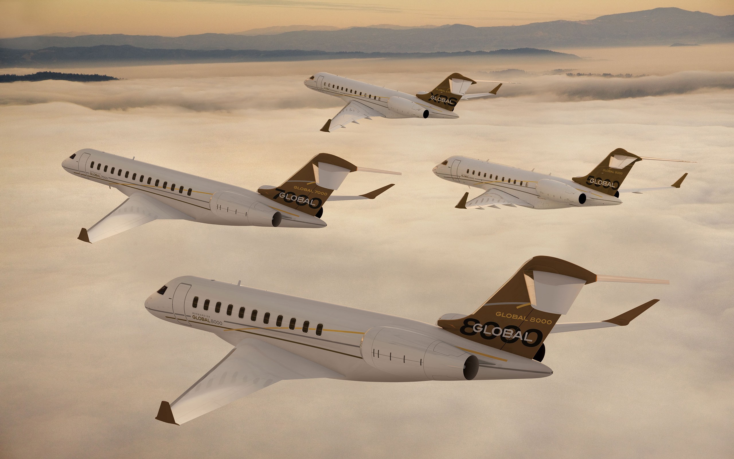 airplane, Aircraft, Sky, Bombardier Global 8000, Bombardier, Mist Wallpaper
