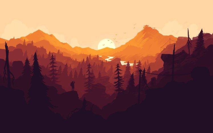 Firewatch, Mountains, Forest, Video games HD Wallpaper Desktop Background