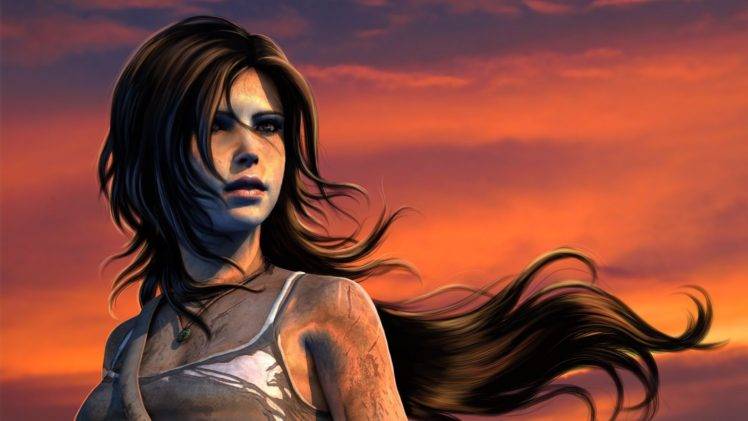 Lara Croft, Sky, Tomb Raider HD Wallpaper Desktop Background