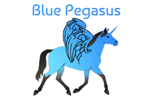 Fairy Tail, Horse, Pegasus, Blue, Unicorn, Wings, Typography, White background, Simple background