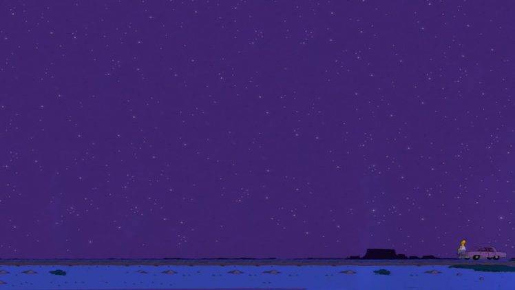 The Simpsons, Night sky, Stars HD Wallpaper Desktop Background