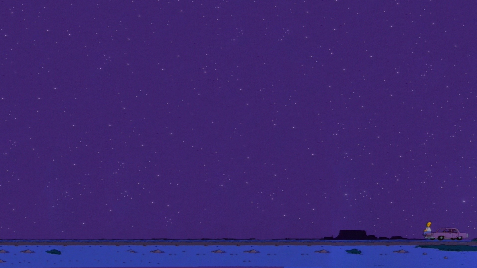 The Simpsons, Night sky, Stars Wallpaper