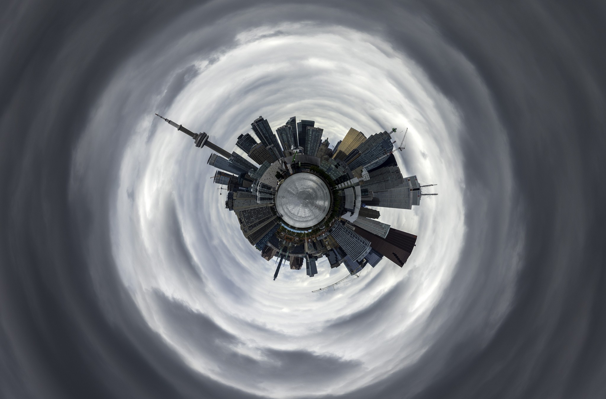 photography, Clouds, Building, Minimalism Wallpaper