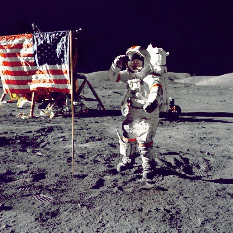 men, Nature, Moon, NASA, Flag, Fakes HD Wallpaper Desktop Background