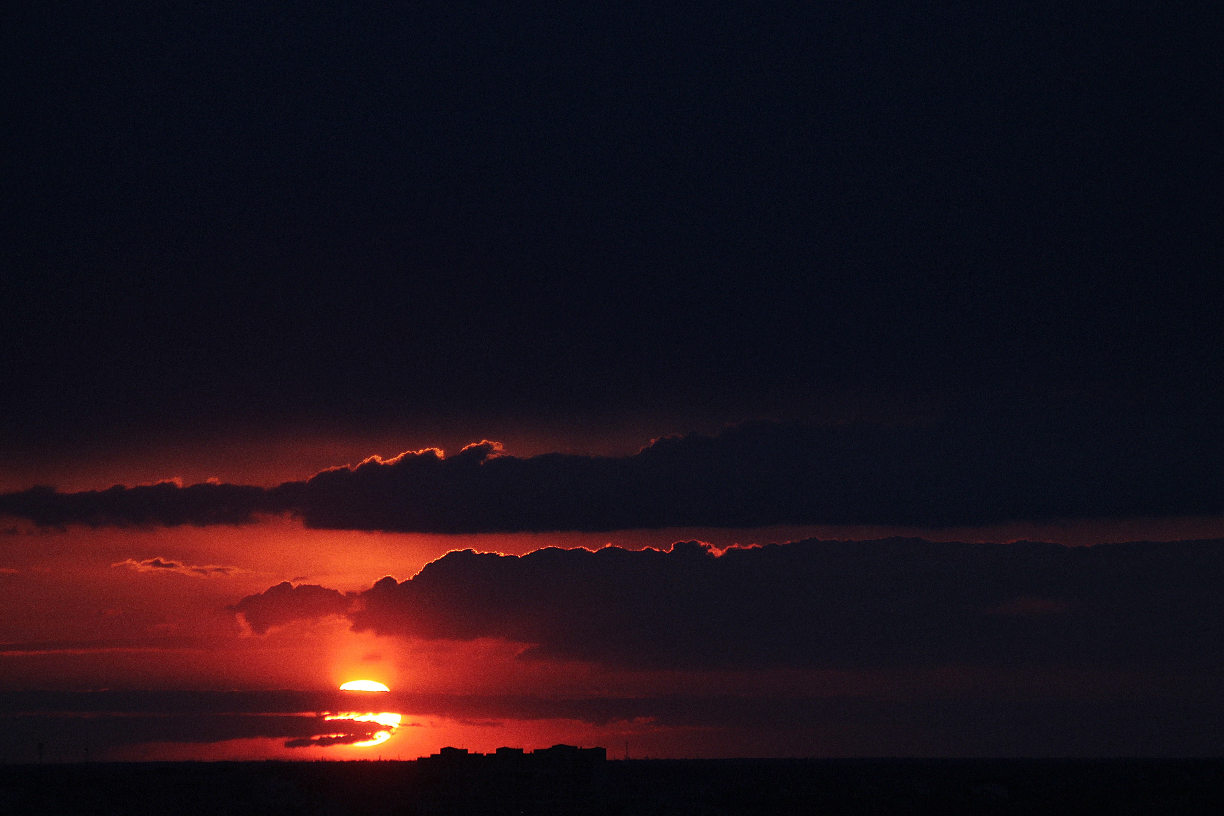 nature, Stars, Sunset Wallpaper