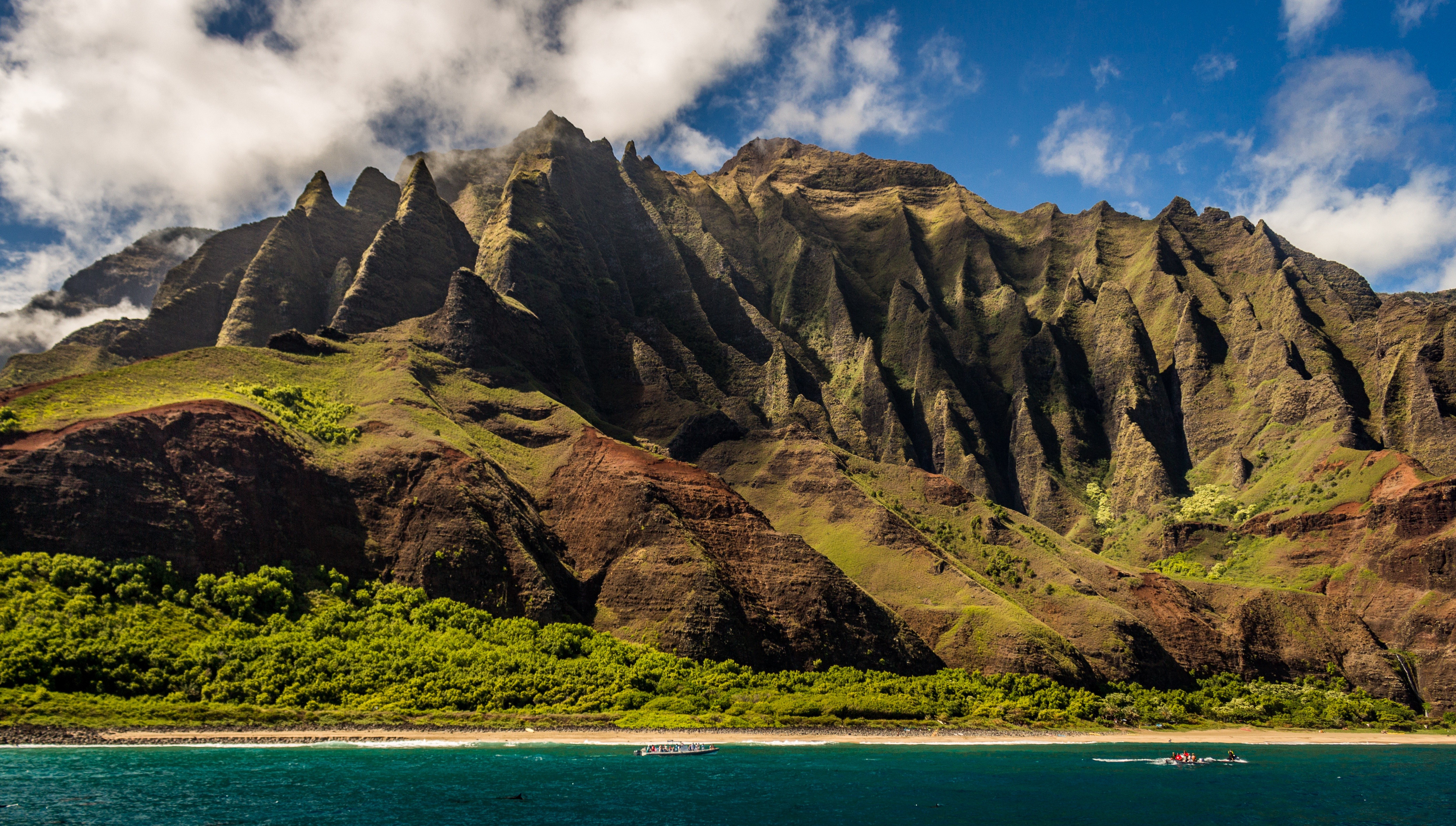 nature, Water, Mountains, Cliff, Coast, Hawaii Wallpaper