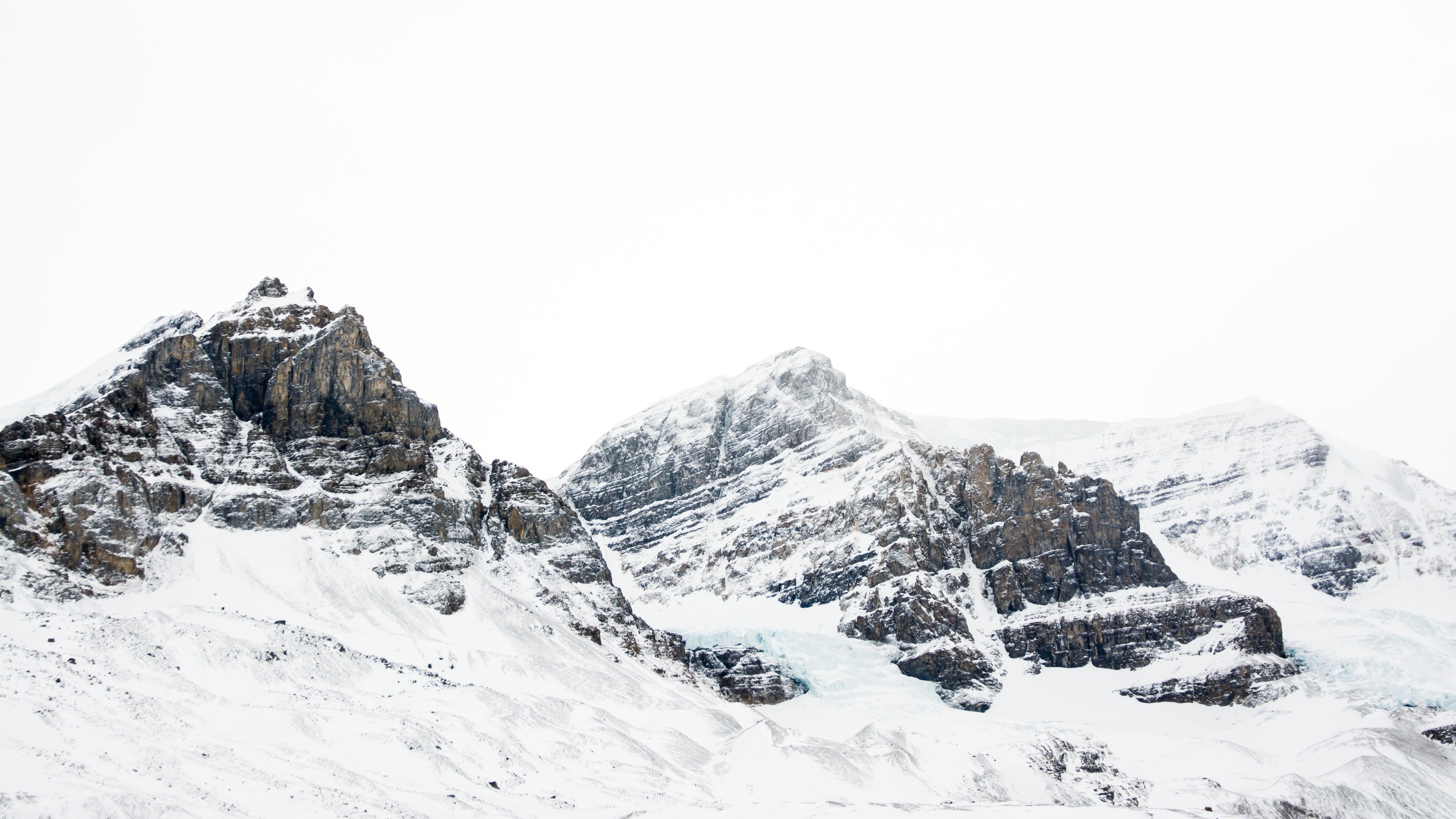 nature, Snow, Athabasca glacier, Glaciers, Canadian, Mountains, Landscape, Ice, Canada Wallpaper