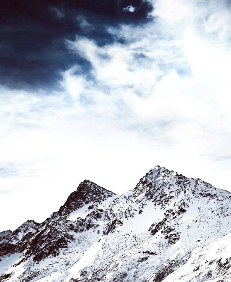 nature, Snow, Mountains, Clouds HD Wallpaper Desktop Background