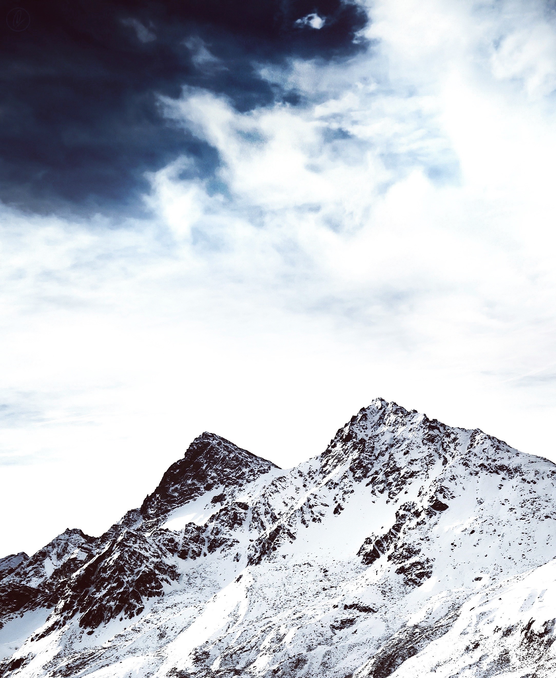 nature, Snow, Mountains, Clouds Wallpaper