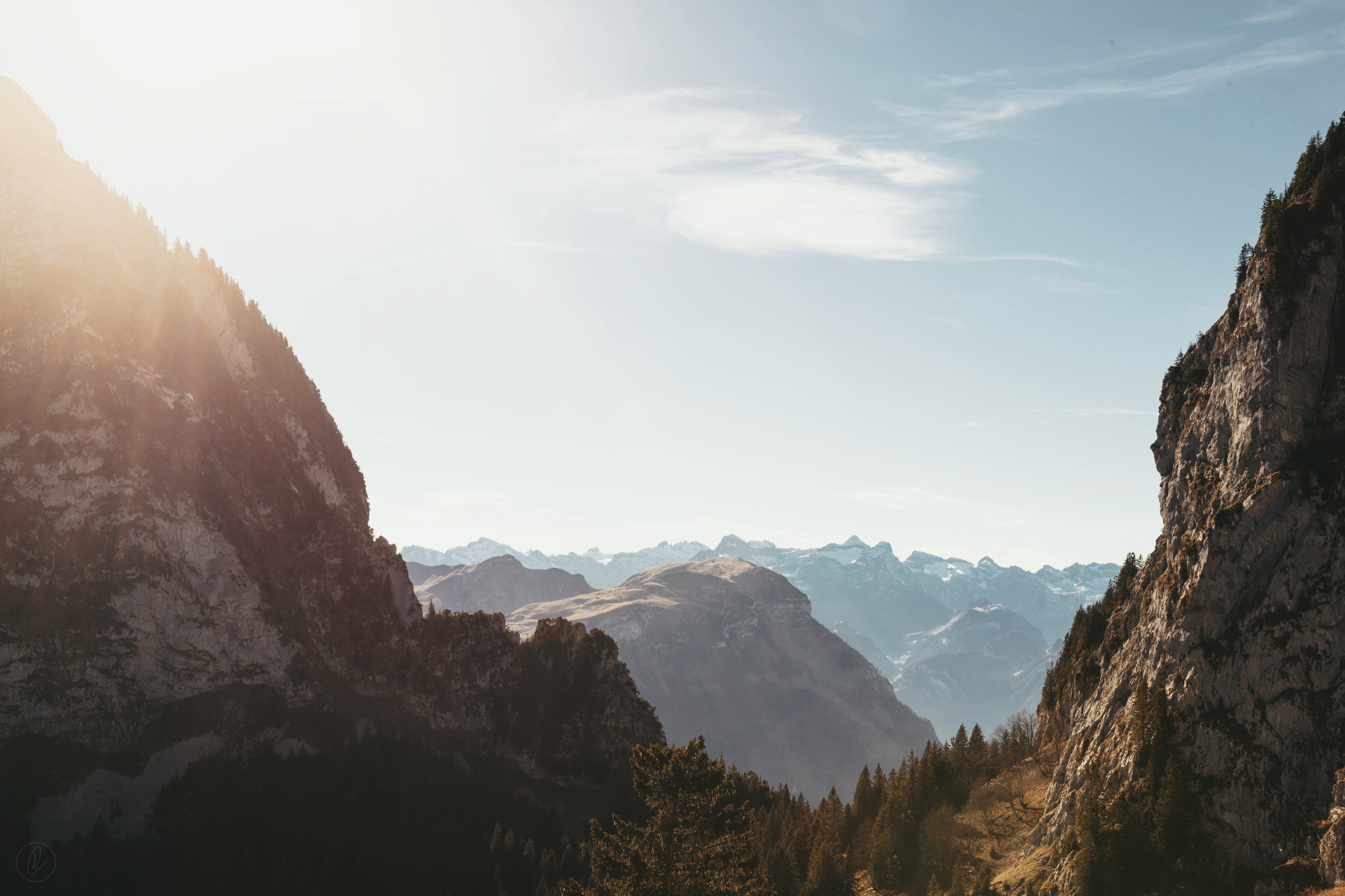 nature, Trees, Mountains, Landscape, Forest, Sky Wallpaper