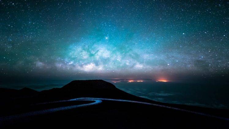 landscape, Night, Stars, Sky HD Wallpaper Desktop Background