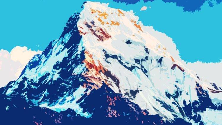 mountains, Sky, Snow HD Wallpaper Desktop Background
