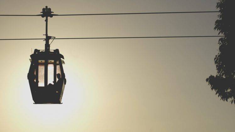 funicular, Cable cars, Ropeway, Sky, Evening HD Wallpaper Desktop Background