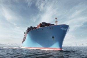 Maersk, Maersk Line, Container ship, Sea, Sky, Ship