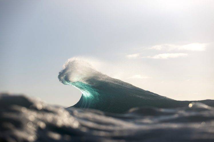 waves, Water, Sea, Macro, Bokeh, Depth of field, Atlantic ocean HD Wallpaper Desktop Background