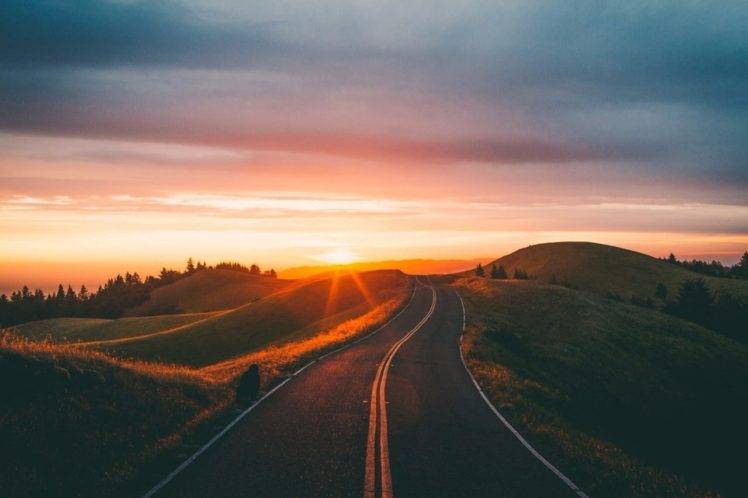 road, Nature, Sunset Wallpapers HD / Desktop and Mobile Backgrounds
