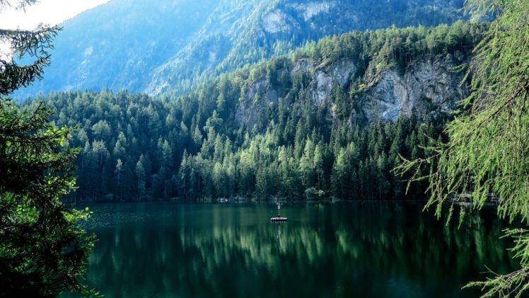 trees, Lake, Nature, Mountains, Landscape, Reflection HD Wallpaper Desktop Background