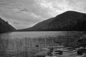 black, White, Lake, Nature