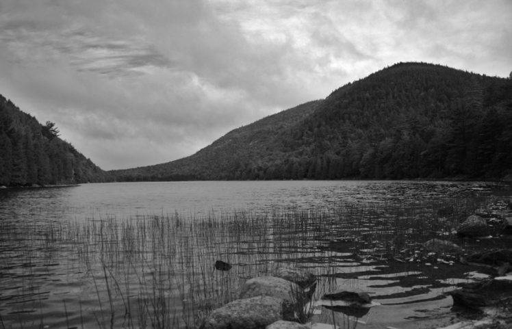 black, White, Lake, Nature HD Wallpaper Desktop Background