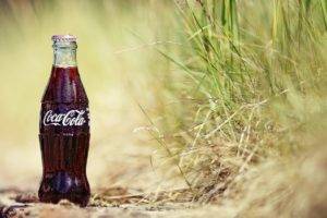Coca Cola, Grass, Bottles