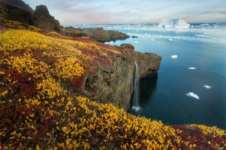 Arctic, Waterfall, Landscape, Nature HD Wallpaper Desktop Background