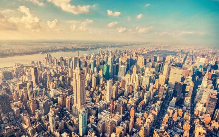 New York City, Cityscape, Sky, Clouds, USA HD Wallpaper Desktop Background