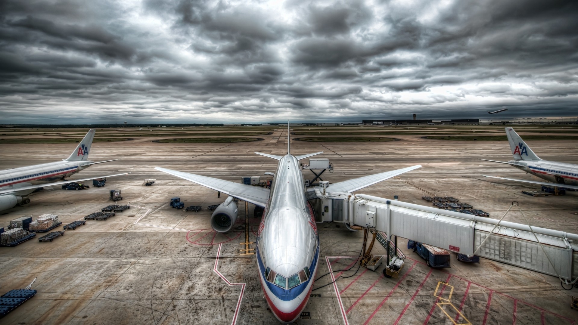 clouds, Planes, Aircraft, Airport, Vehicle Wallpaper