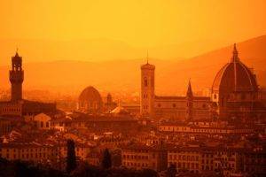 Florence, Florence Cathedral, Italy, Sunset, City