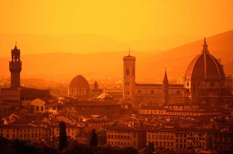 Florence, Florence Cathedral, Italy, Sunset, City HD Wallpaper Desktop Background