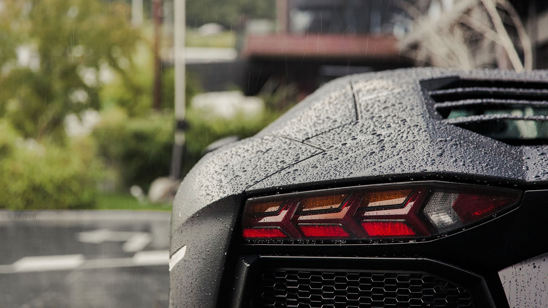 Lamborghini Aventador LP 750 4, Rain, Black cars, Water drops, Lamborghini, Vehicle, Lamborghini Aventador Wallpaper