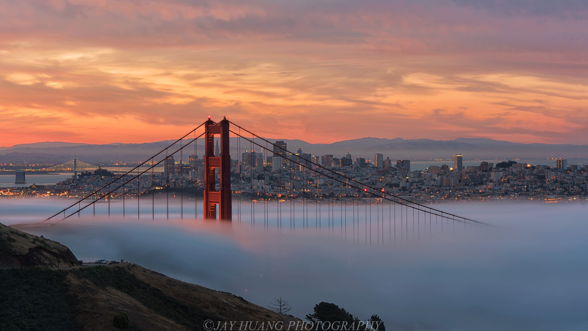 San Francisco, Cityscape, Sky, Golden Gate Bridge Wallpaper