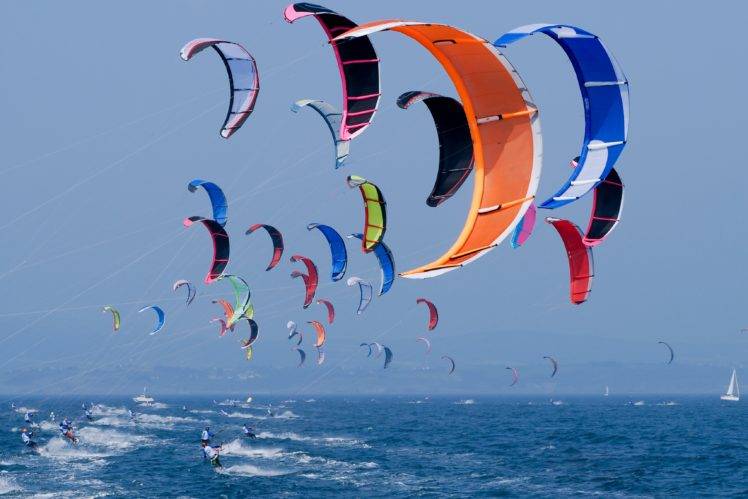kitesurfing, Sport, Sea HD Wallpaper Desktop Background