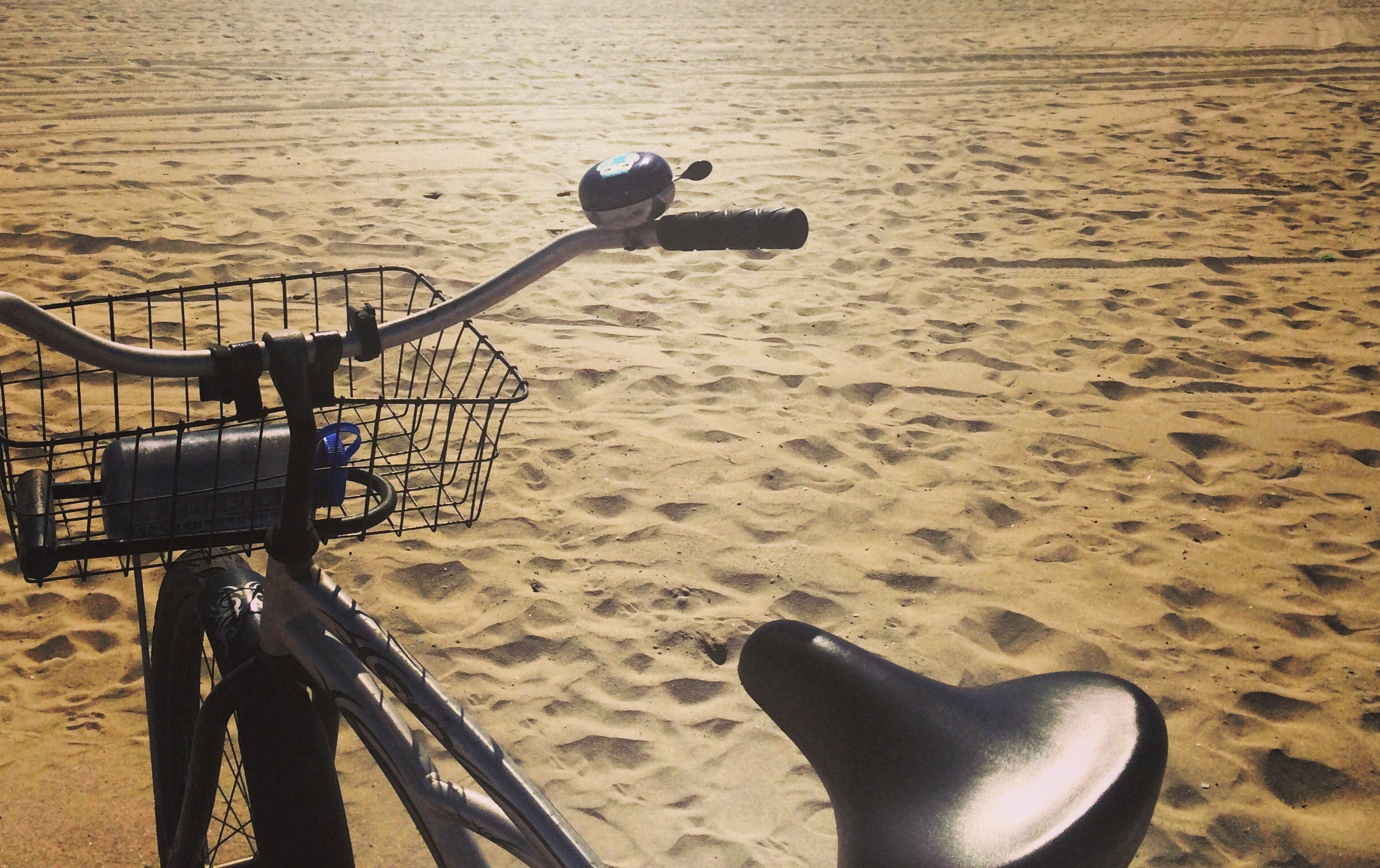 sand, Beach, Bicycle Wallpaper