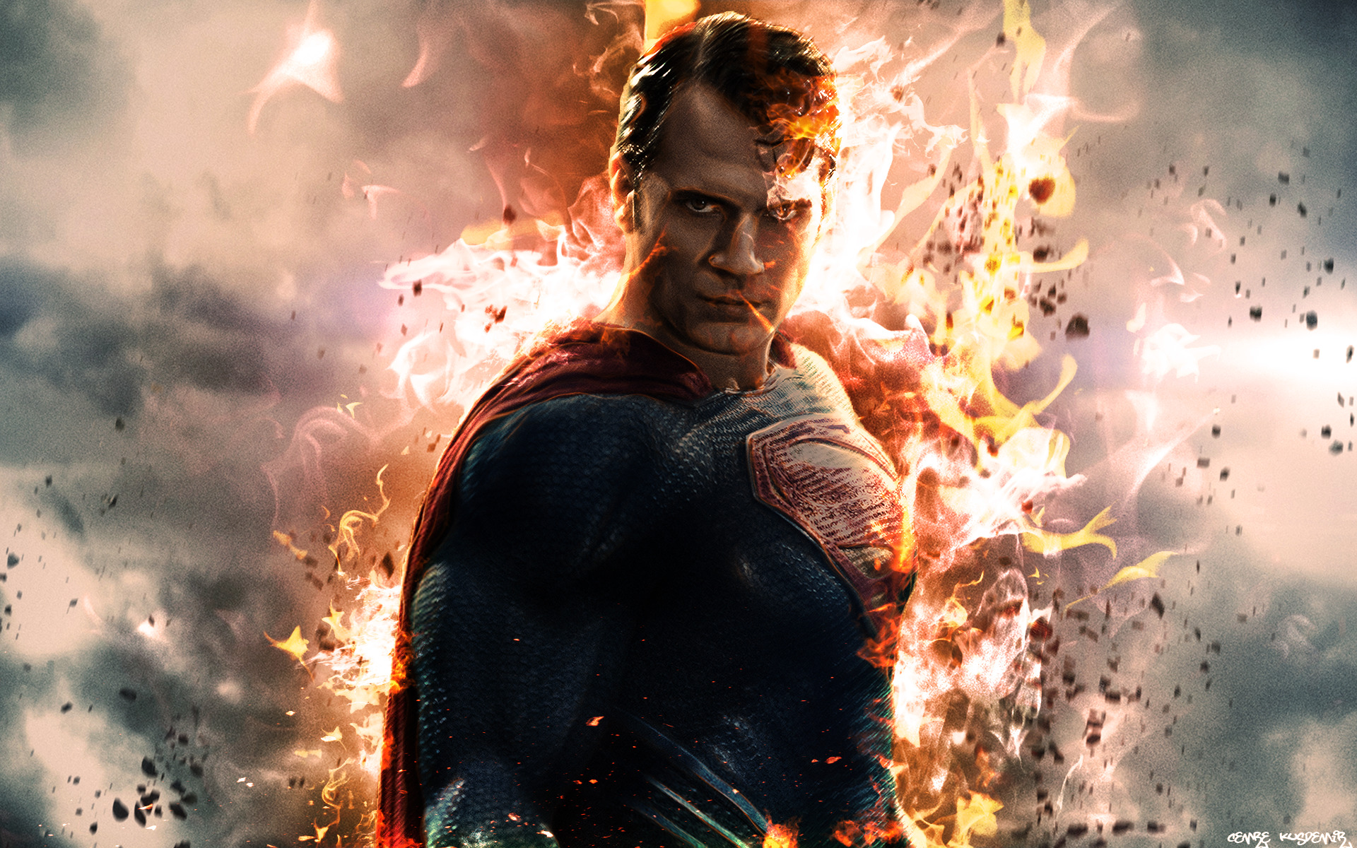 Superman: The Movie, Fire, Clouds Wallpaper