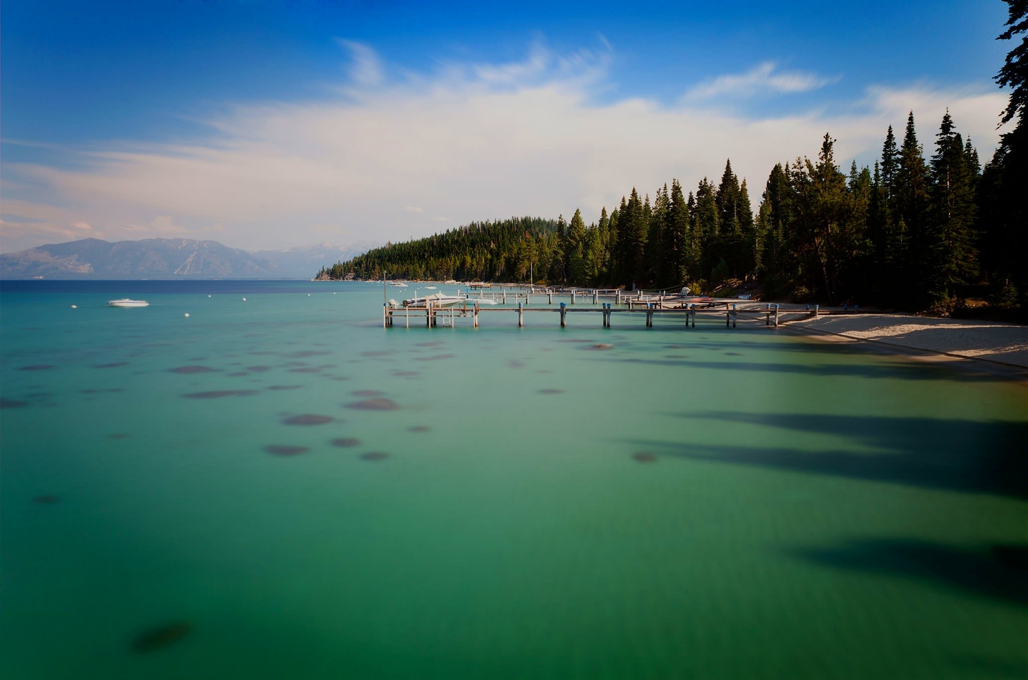 landscape, Photography, Nature, Pier, Lake Tahoe, Forest, Beach Wallpaper