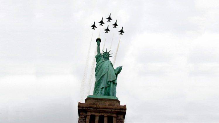 Statue of Liberty, Sky HD Wallpaper Desktop Background