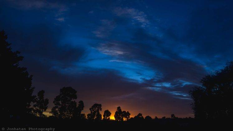 night sky, Landscape, Clouds, Sunset HD Wallpaper Desktop Background