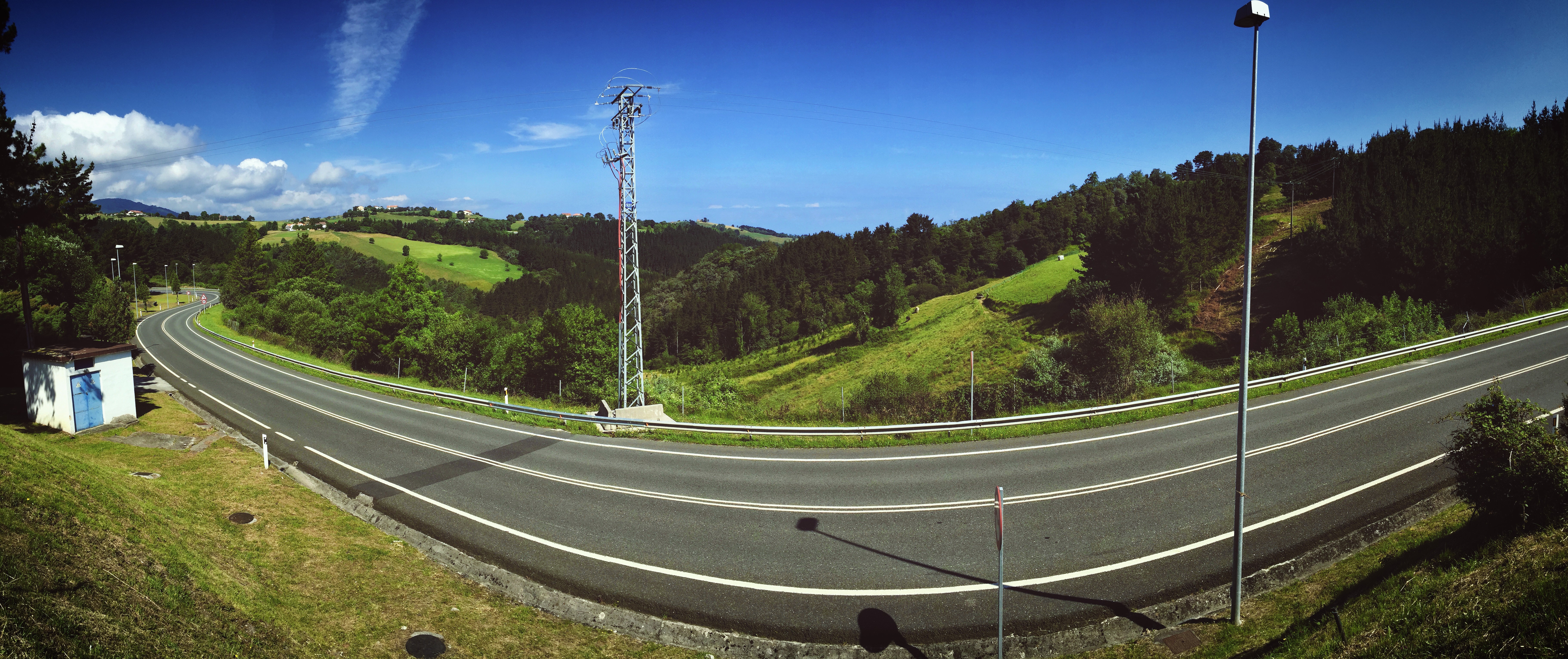 landscape, Mountains, Green, Trees, Road, Spain, Blue, Sky Wallpaper