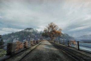 clouds, Trees, Depth of field, Video games, The Vanishing of Ethan Carter