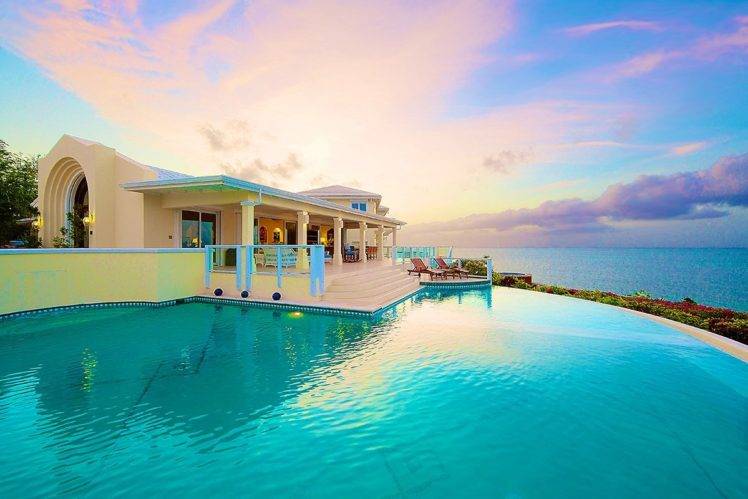 nature, Photography, Landscape, Swimming pool, Sea, Resort, Architecture, Water, Turks & Caicos HD Wallpaper Desktop Background