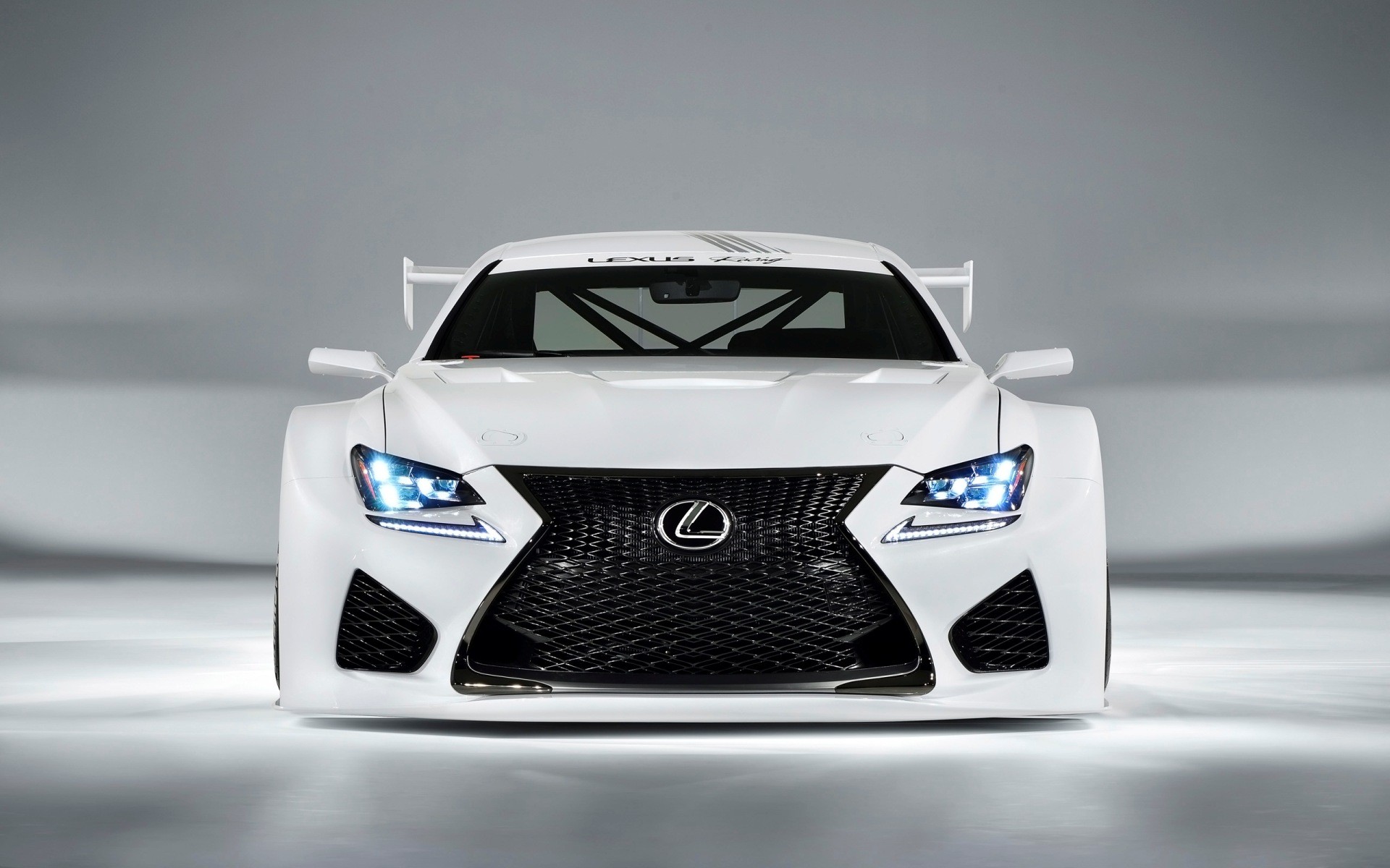 car, Lexus, Concept cars, Lexus RC F GT3 Concept, Lexus RC F, White cars Wallpaper