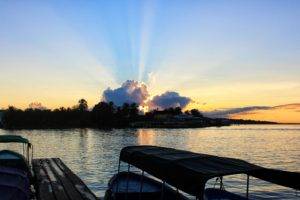 waking up, Morning, Sea, Panama, Isla Colon, Bocas Town, Bocas del Toro, Boat, Sunrise, Shadow,   landscape