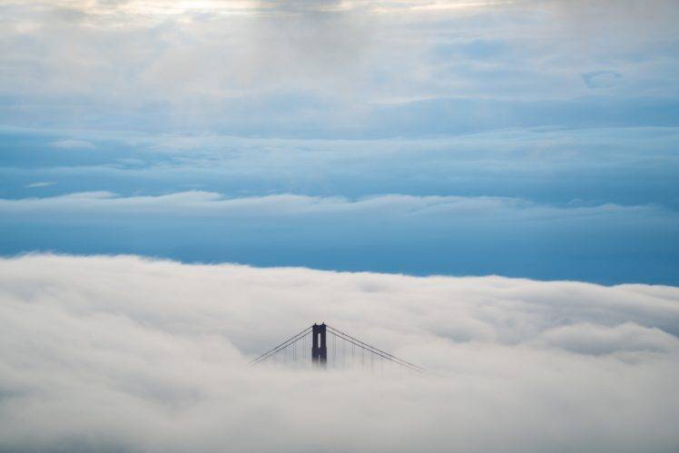 aerial view, Bridge, Clouds HD Wallpaper Desktop Background