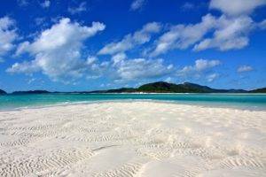 photography, Nature, Landscape, White, Sand, Beach, Sea, Island, Clouds, Summer, Australia