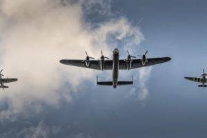 aircraft, Vehicle, Sky, Avro Lancaster